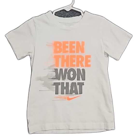Nike Kids White Size 6 Graphic Tee T-Shirt "Been There Won That" - Picture 1 of 10